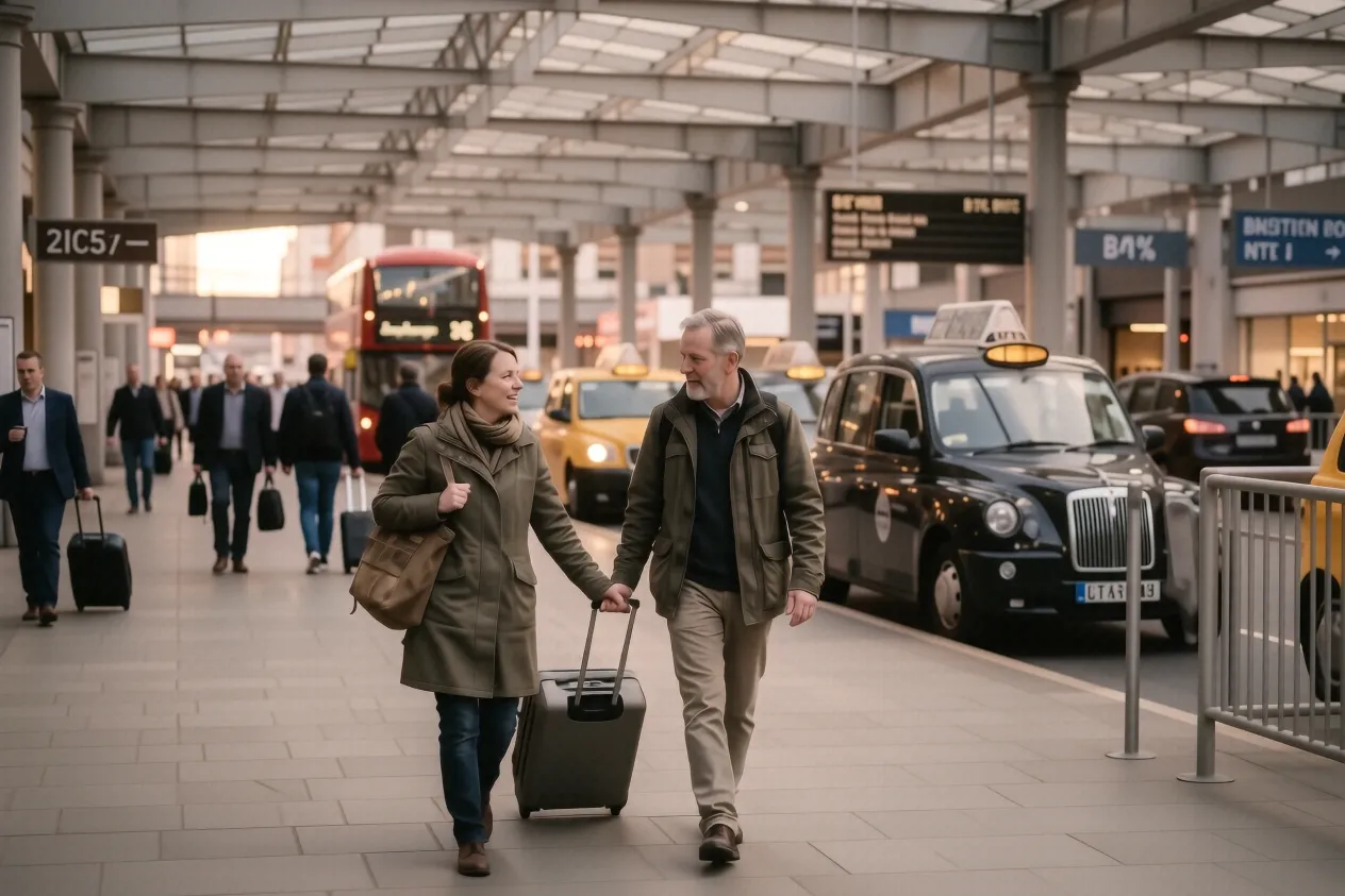 Documentary photograph illustrating How to find an affordable airport transfer from He
