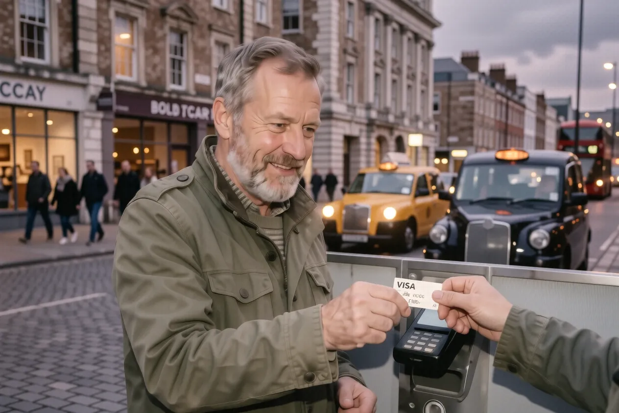 Documentary photograph for uk taxi credit card