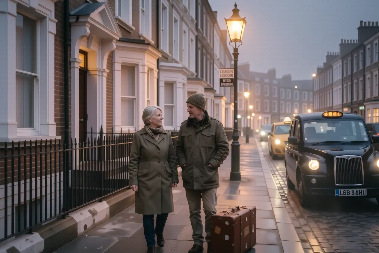 Documentary photograph for early morning heathrow taxi