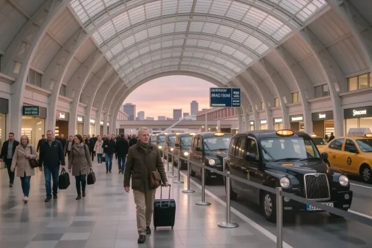 Documentary photograph of LHR airport taxi