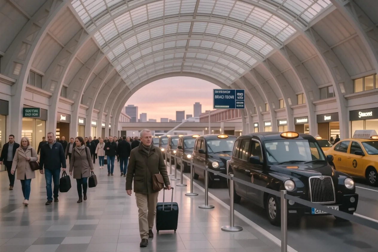 Documentary photograph of LHR airport taxi